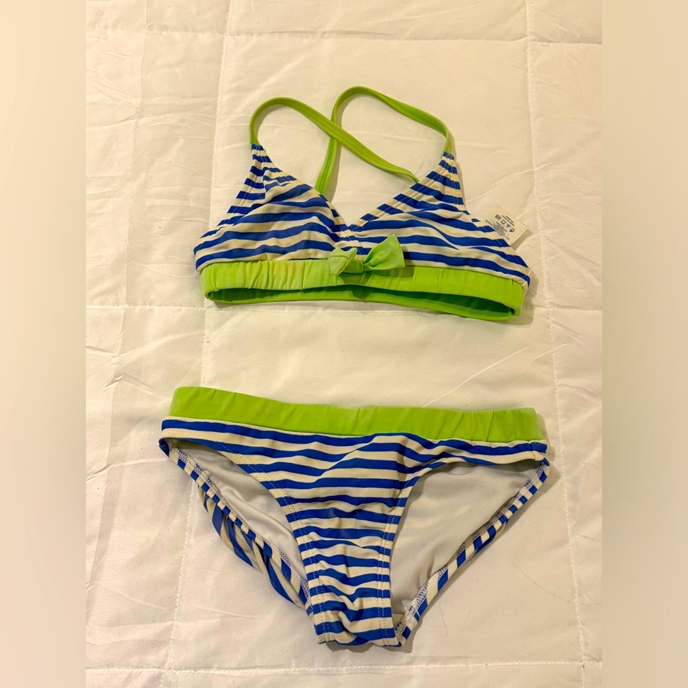 Girls size 6 Lands End stripped Bikini
